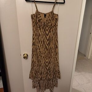StyBrown Patterned Women's Dress